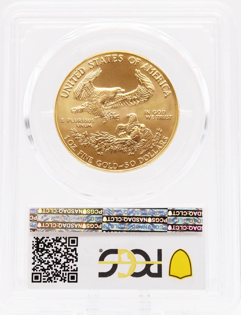 1992 PCGS MS70 $50 Gold American Eagle